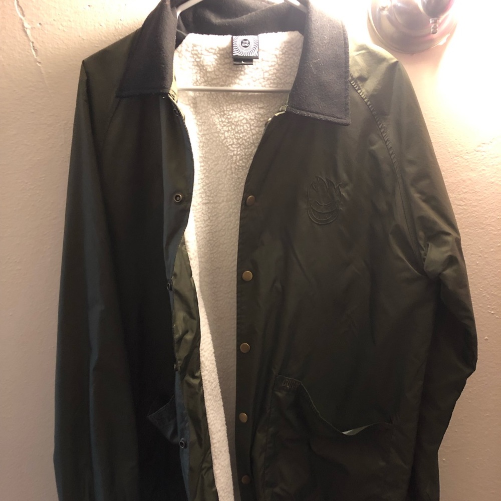 Spitfire Olive Sherpa Windbreaker (Large)